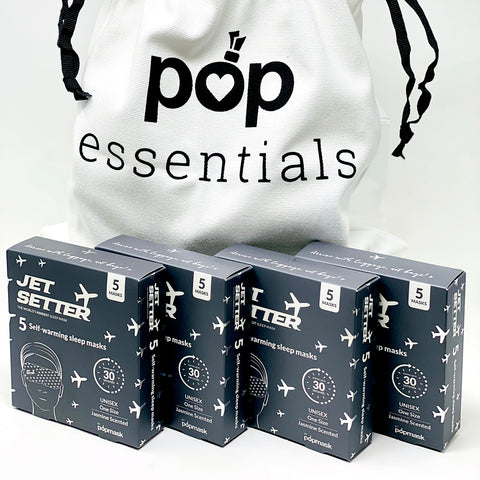 Popmask Jet Setter Heated Sleep Mask Gift Set – 20 Masks