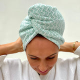 Fast Hair Drying Microfiber Hair Turban Green (Single)