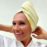 Fast Hair Drying Microfiber Hair Turban Yellow (Single)