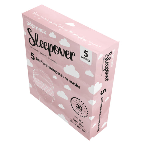 Sleepover rose scented self-heating sleep mask (5 Pack) by Popmask